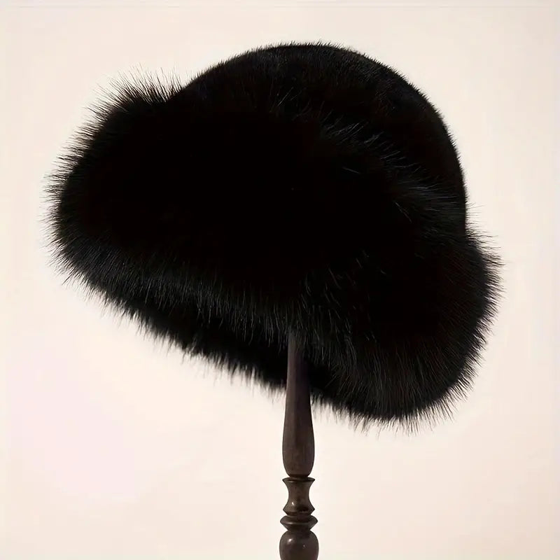 ELEGENT WOMEN'S FAUX FUR BEANIE - THICK, WARM EAR PROTECTION