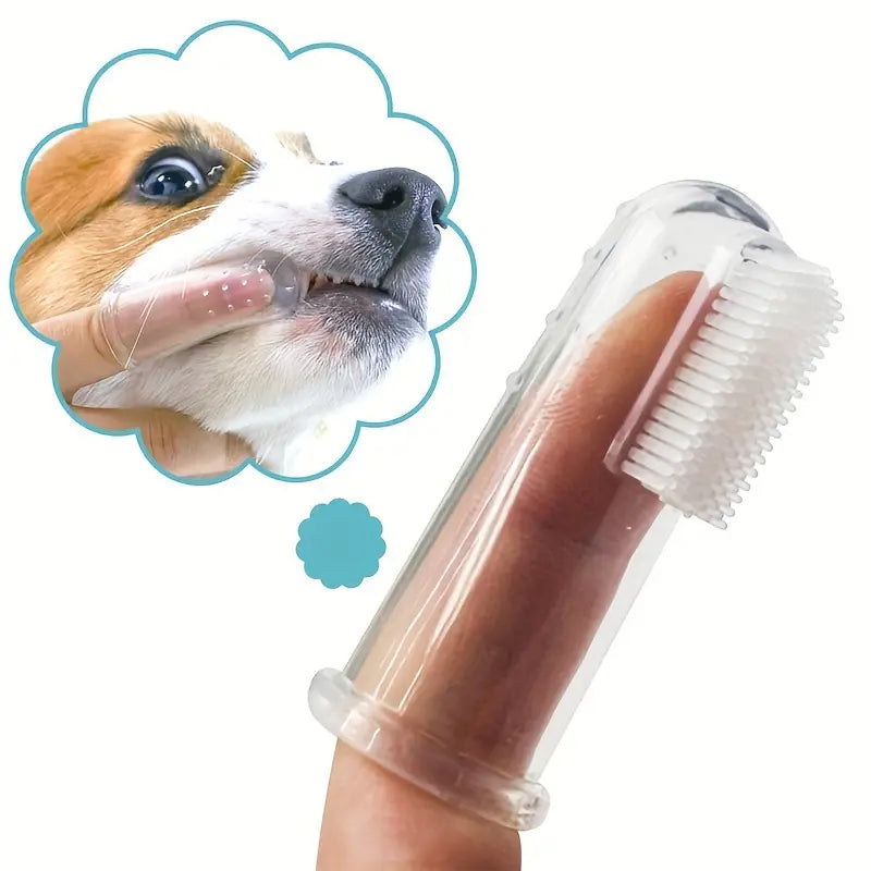 PET FINGER TOOTHBRUSH FOR DOGS AND CATS