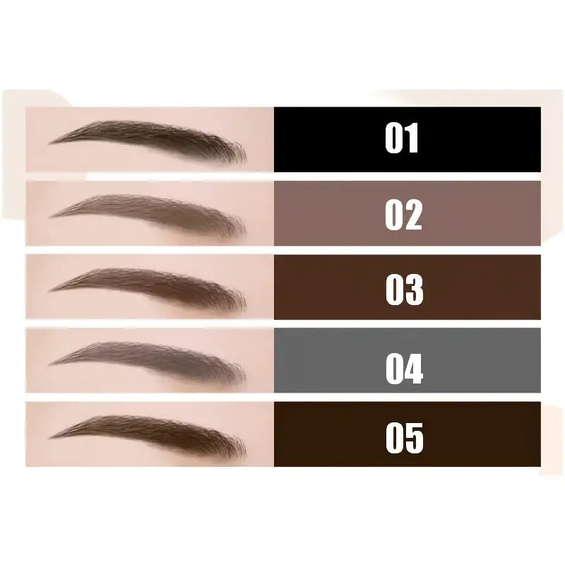 WATERPROOF 5 COLORS NATURAL MAKEUP DOUBLE HEADS AUTOMATIC EYEBROW PENCIL