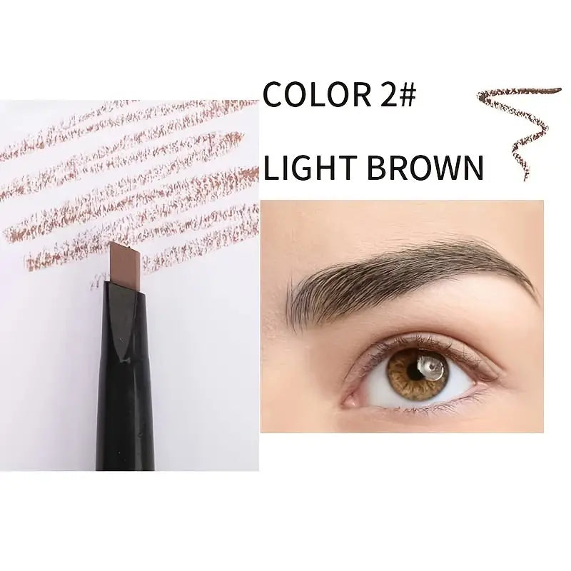 WATERPROOF 5 COLORS NATURAL MAKEUP DOUBLE HEADS AUTOMATIC EYEBROW PENCIL