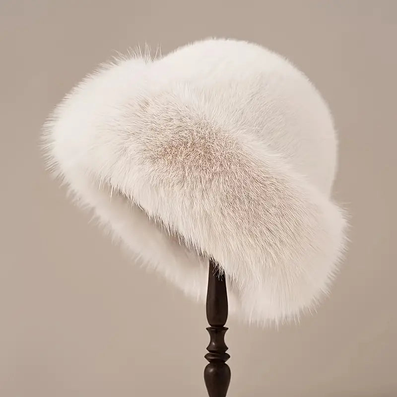 ELEGENT WOMEN'S FAUX FUR BEANIE - THICK, WARM EAR PROTECTION