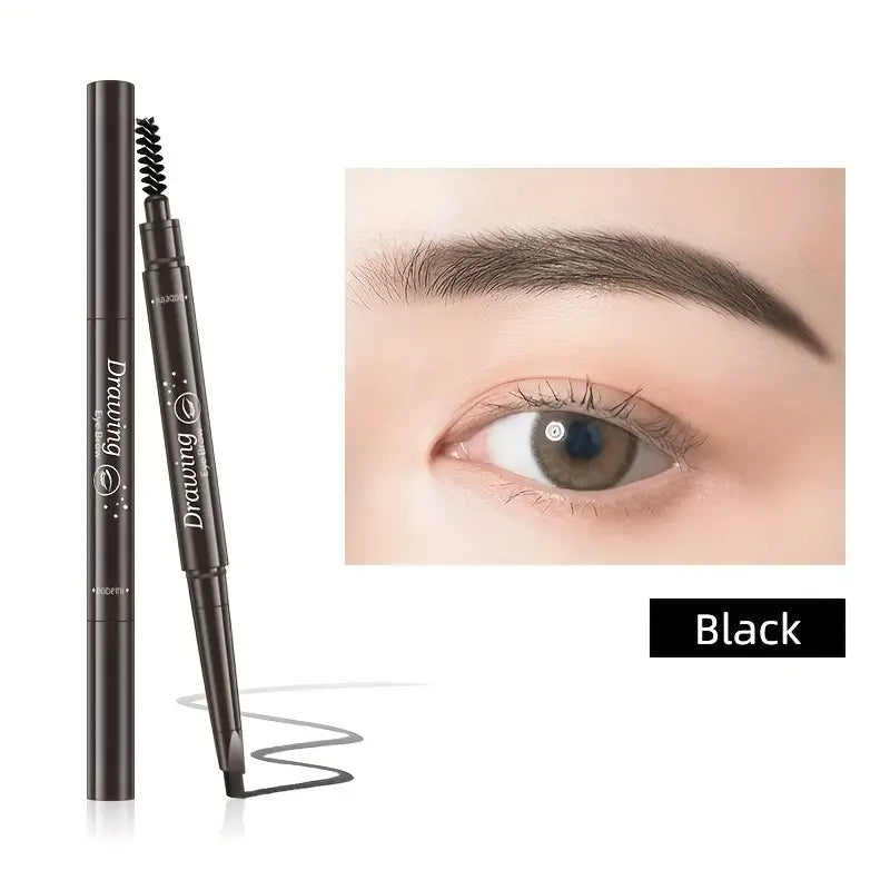 WATERPROOF 5 COLORS NATURAL MAKEUP DOUBLE HEADS AUTOMATIC EYEBROW PENCIL