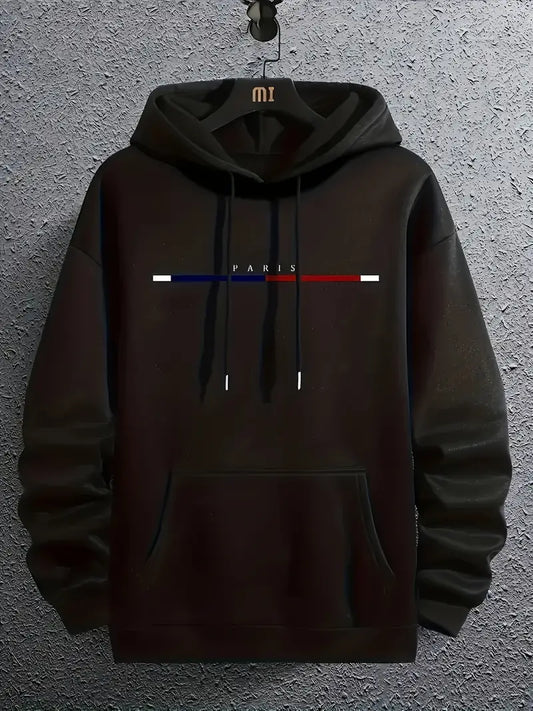 MEN'S CASUAL GRAPHIC DESIGN HOODED SWEATSHIRT STREETWEAR