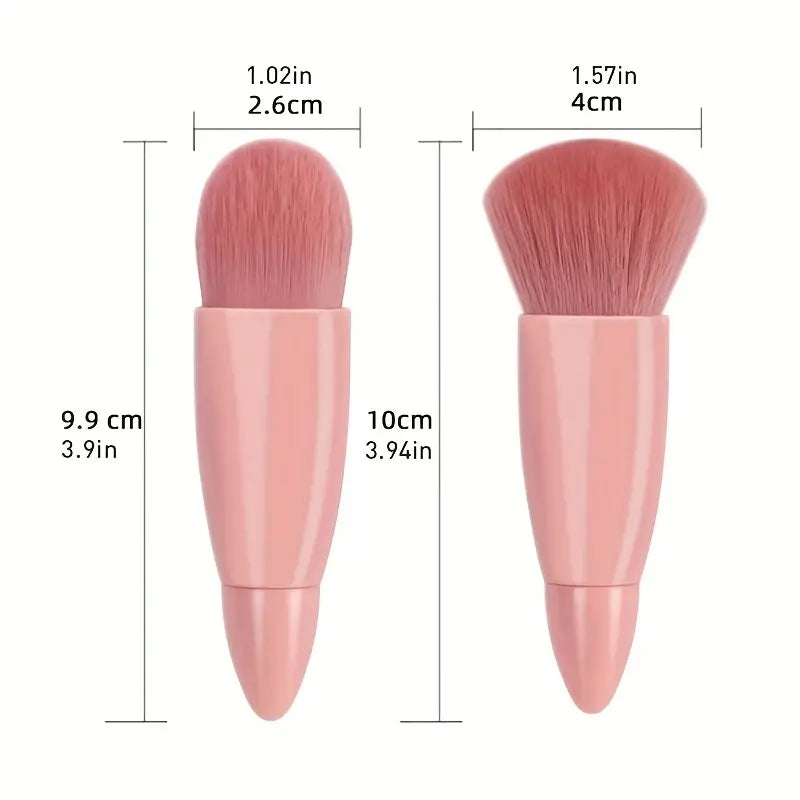 5 PIECE/SET PORTABLE MINI MAKEUP BRUSH SET WITH MIRROR