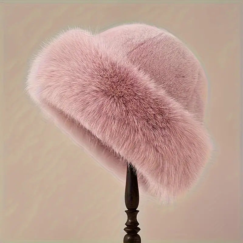 ELEGENT WOMEN'S FAUX FUR BEANIE - THICK, WARM EAR PROTECTION